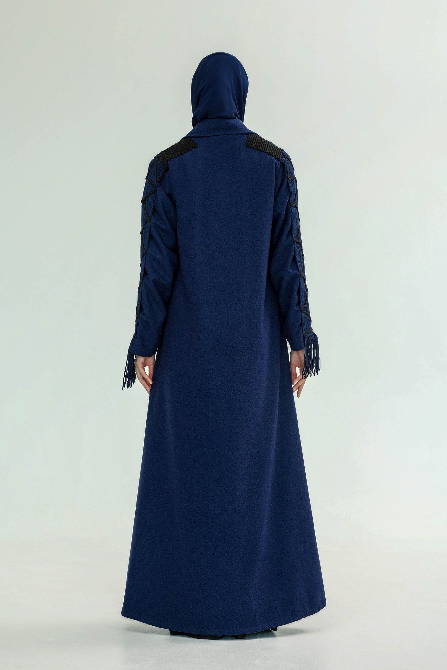 Corded Sleeve Abaya in Night Sky