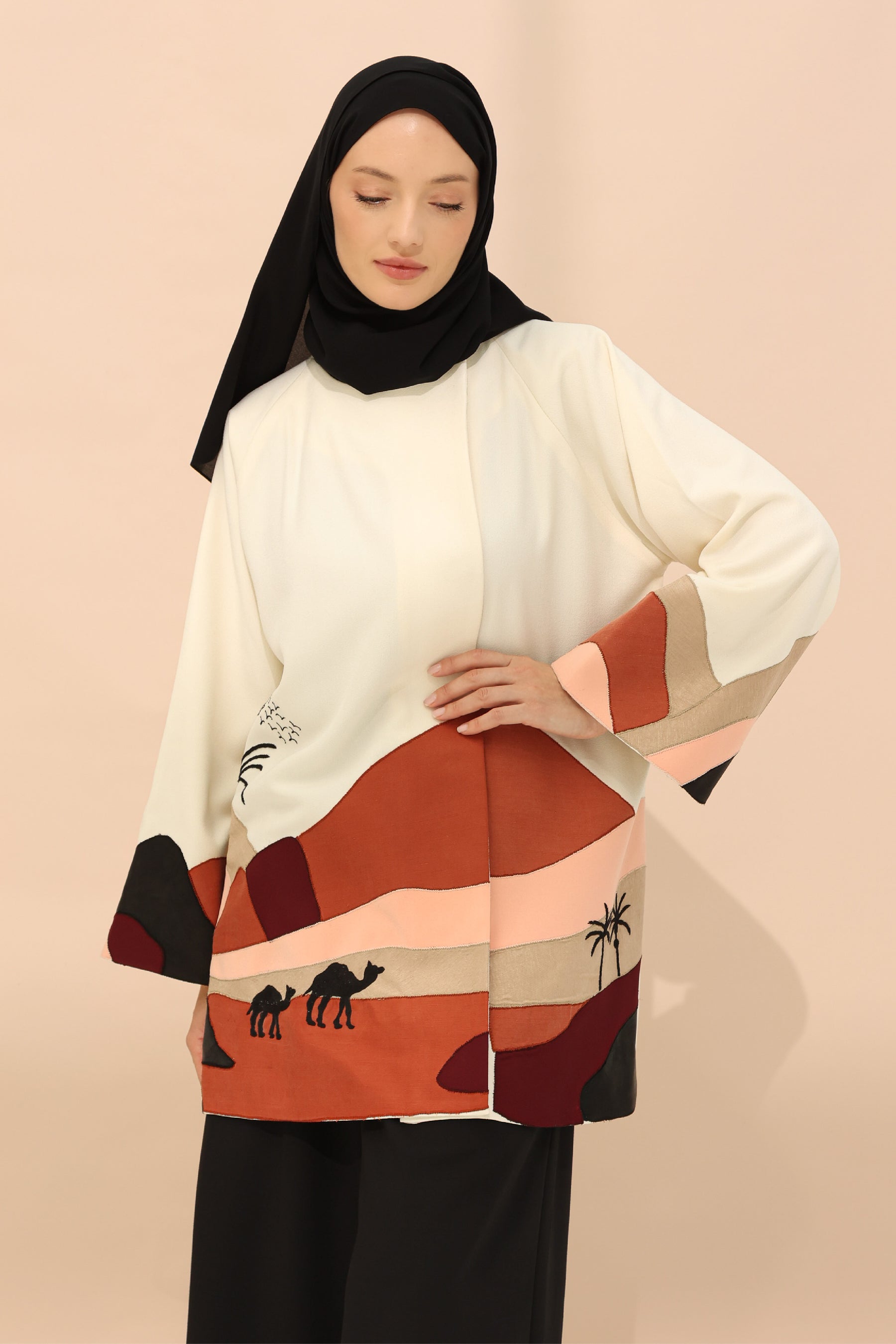 Dunes and Camels Applique Jacket
