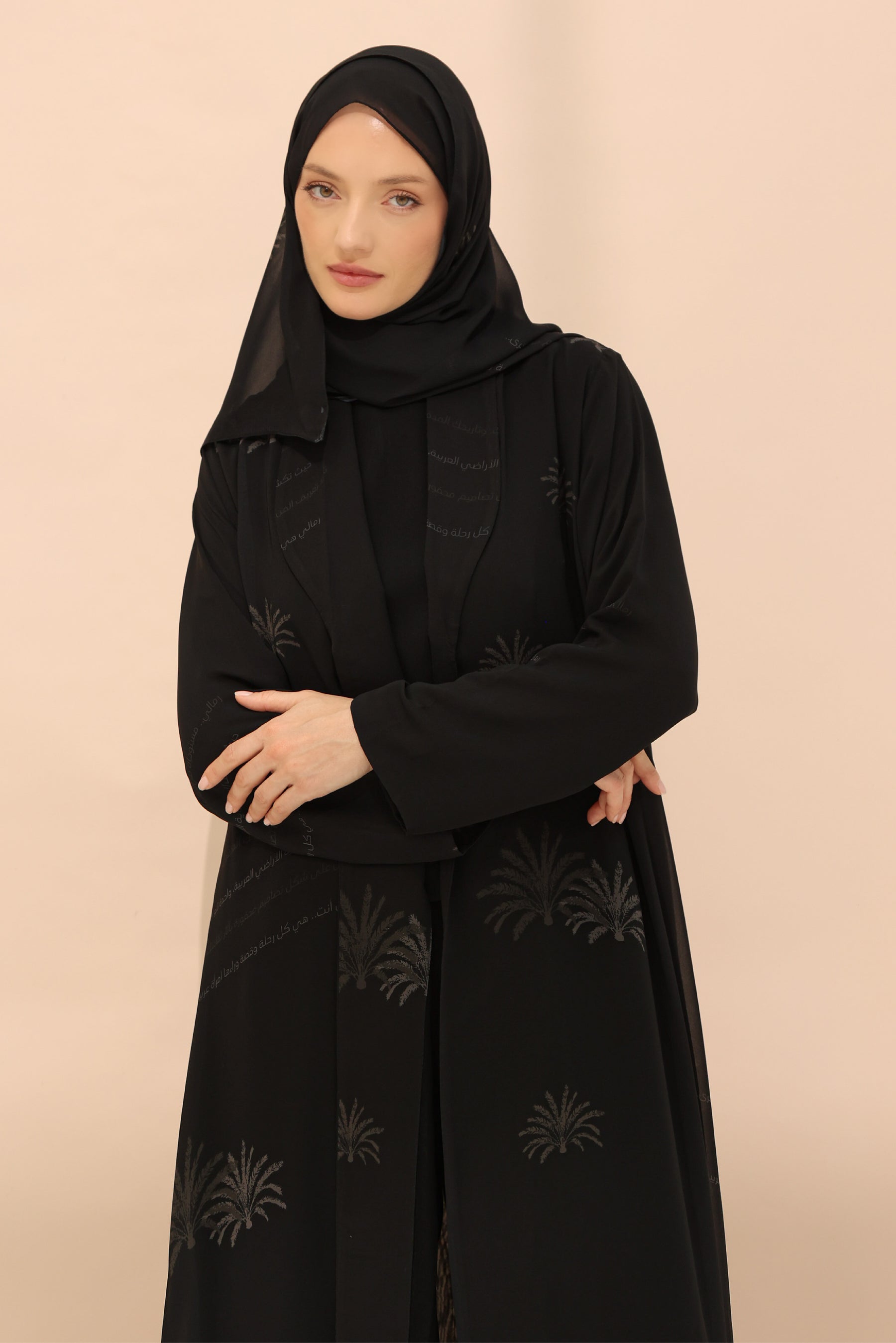Palm Printed Abaya
