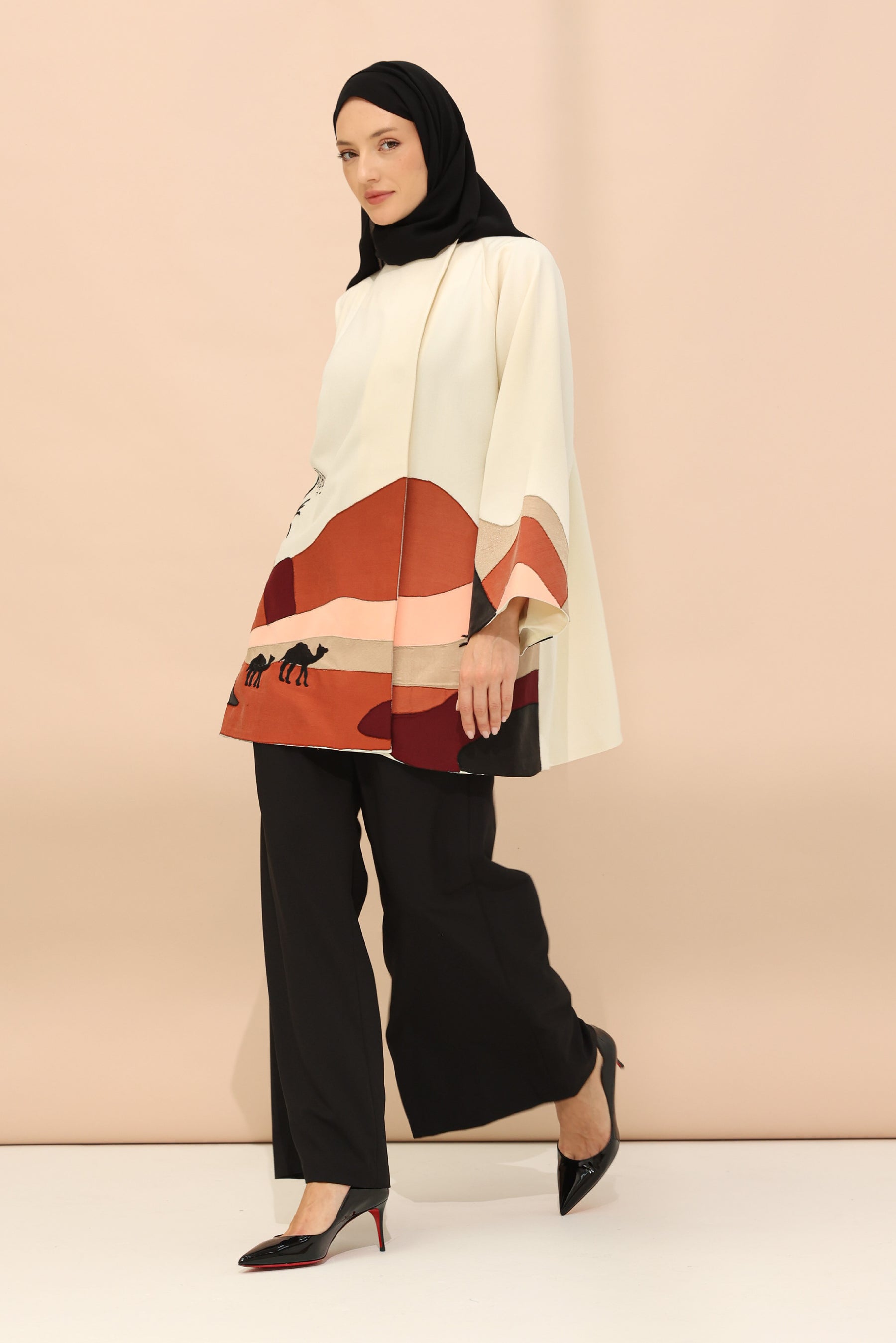 Dunes and Camels Applique Jacket