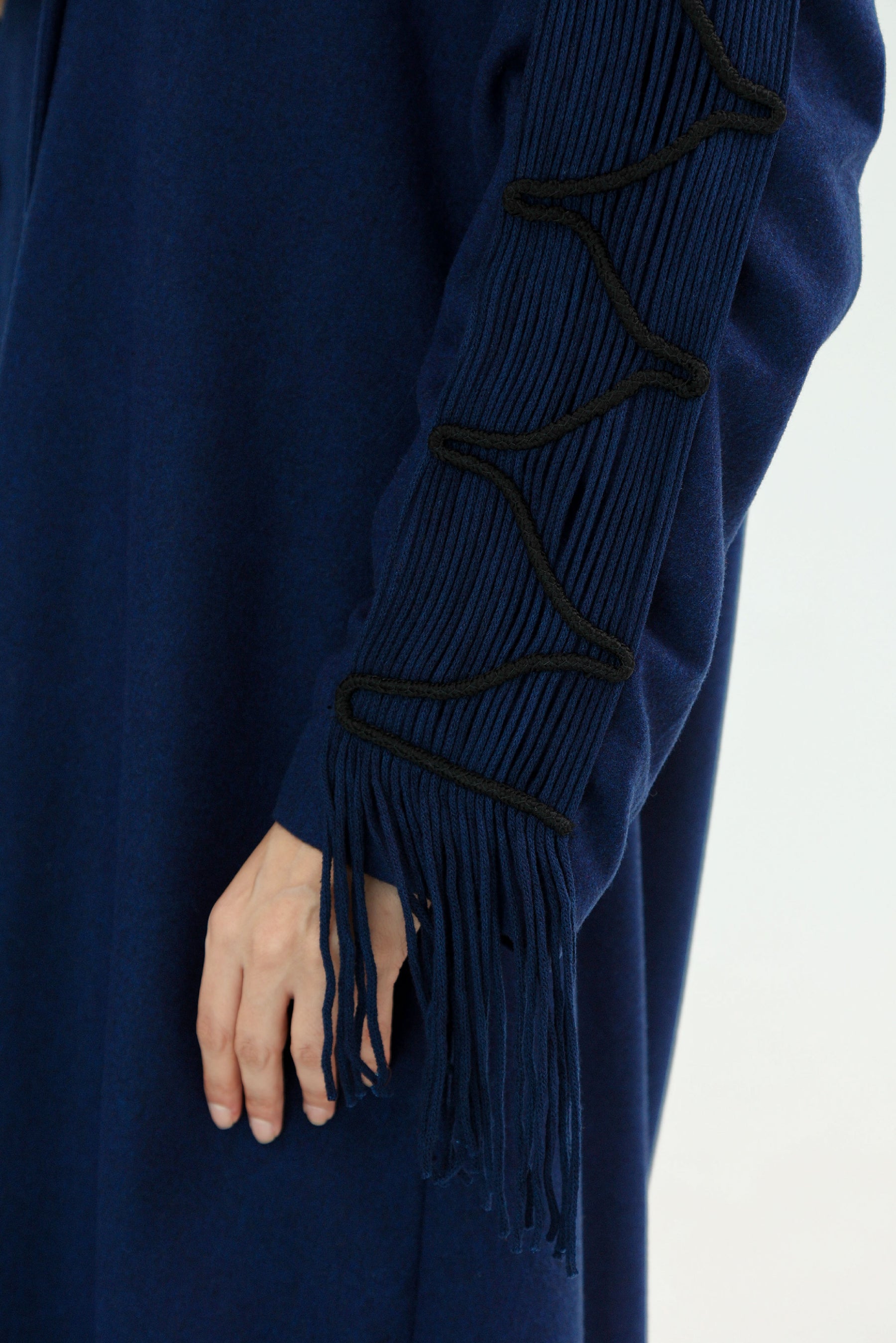 Corded Sleeve Abaya in Night Sky