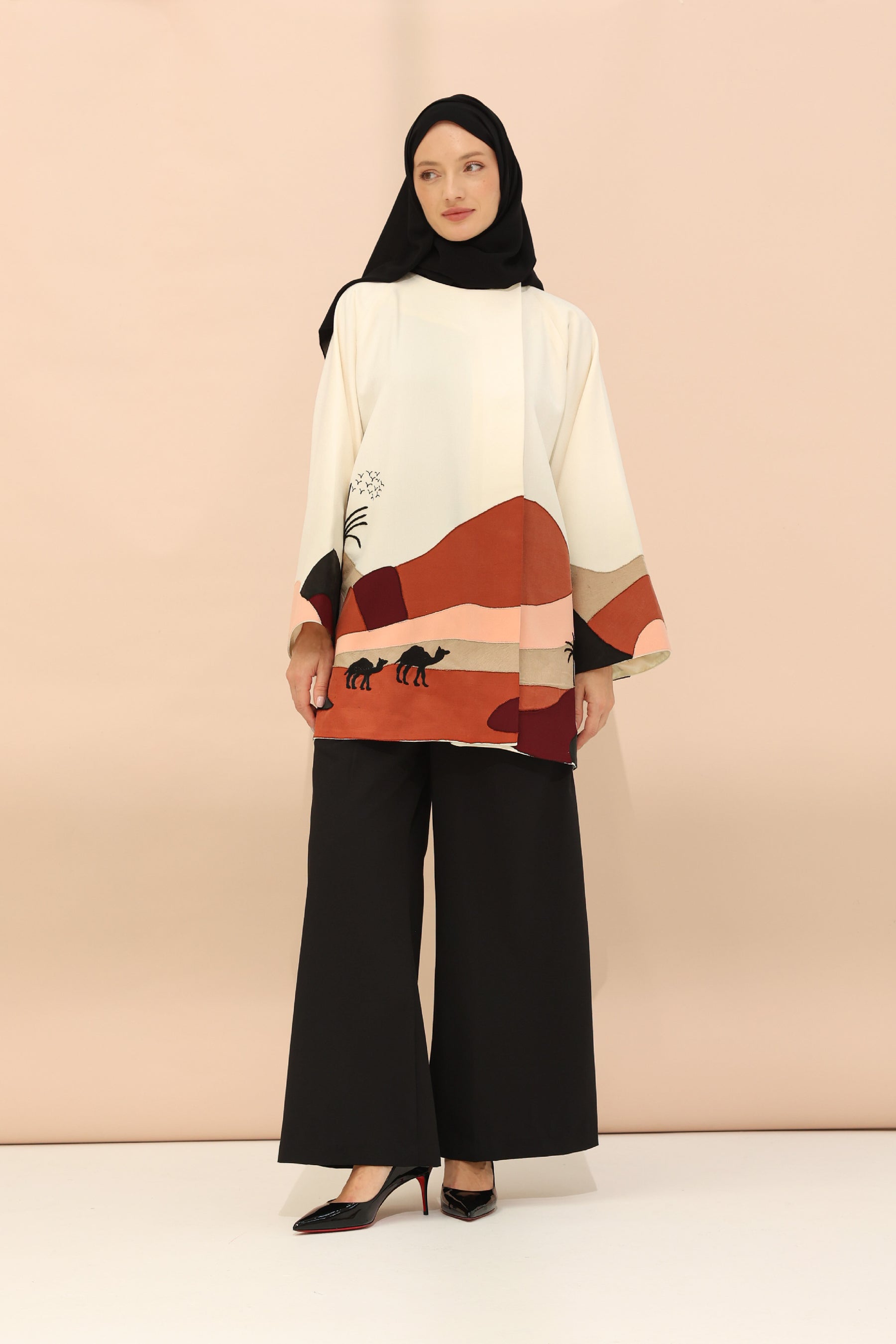 Dunes and Camels Applique Jacket