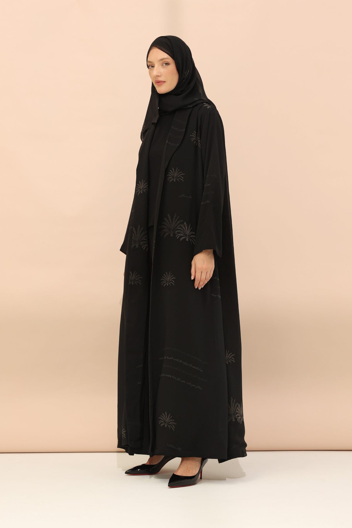 Palm Printed Abaya
