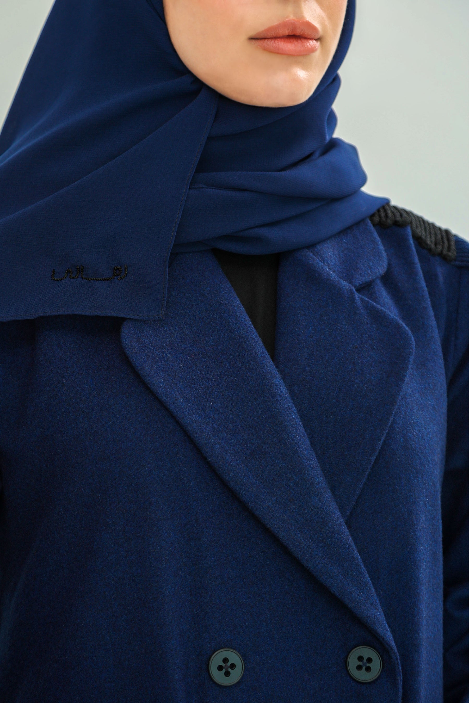 Corded Sleeve Abaya in Night Sky