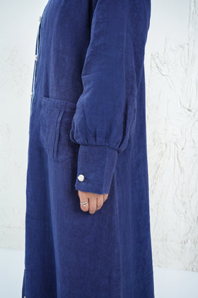 Blue Shirt Abaya