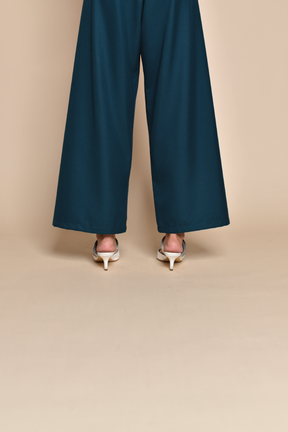 Flap Detail High-Waist Pants