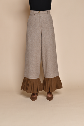 Pleated High-waist Pants