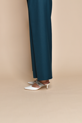 Flap Detail High-Waist Pants