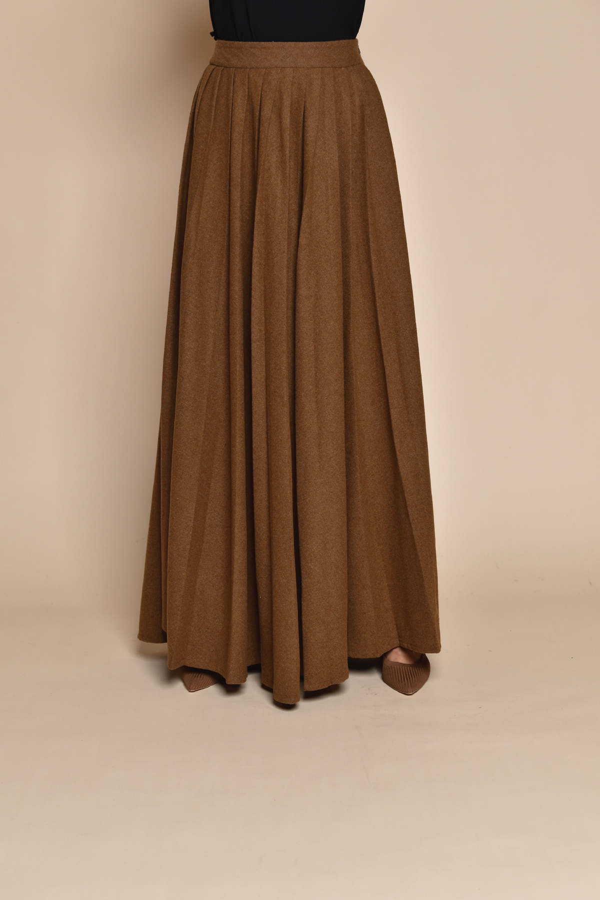 Pleated Wool Skirt