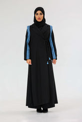 Horse Tooth Sadu Abaya in Midnight