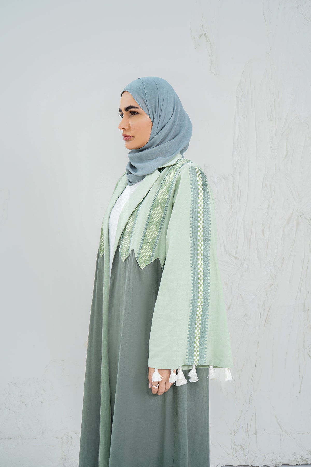 Two Tone Sadu Abaya