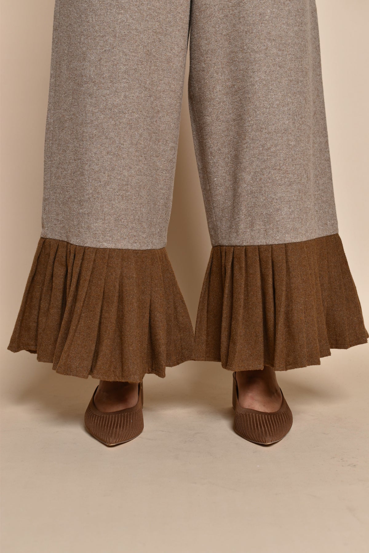 Pleated High-waist Pants