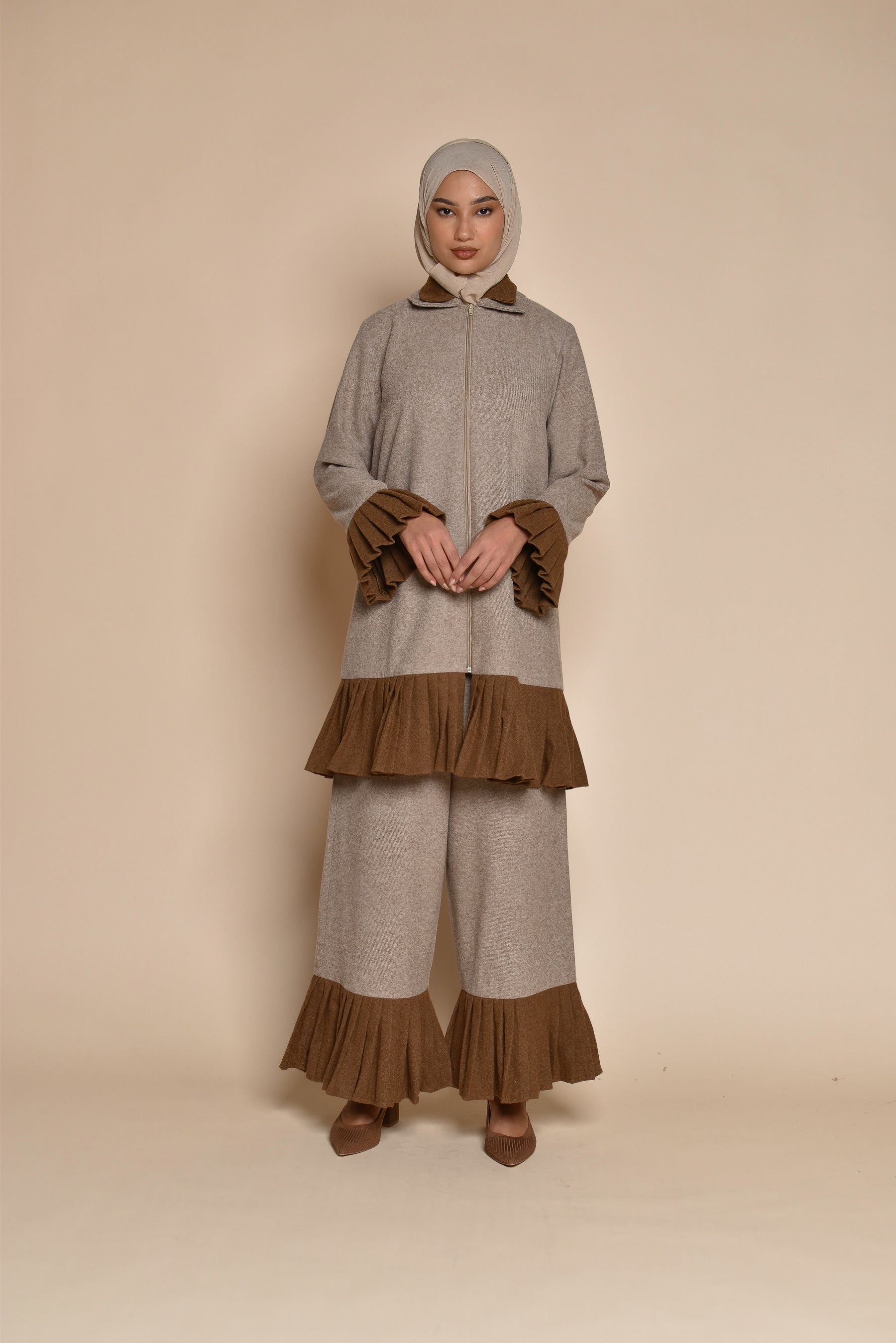 Date Palm Pleated Jacket