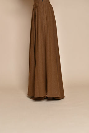 Pleated Wool Skirt